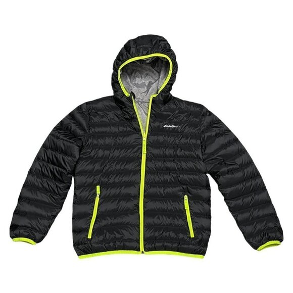 Eddie Bauer REVERSIBLE 2-in-1 DOWN FILL Winter Puffer Parka Coat - Kids L - Picture 1 of 7